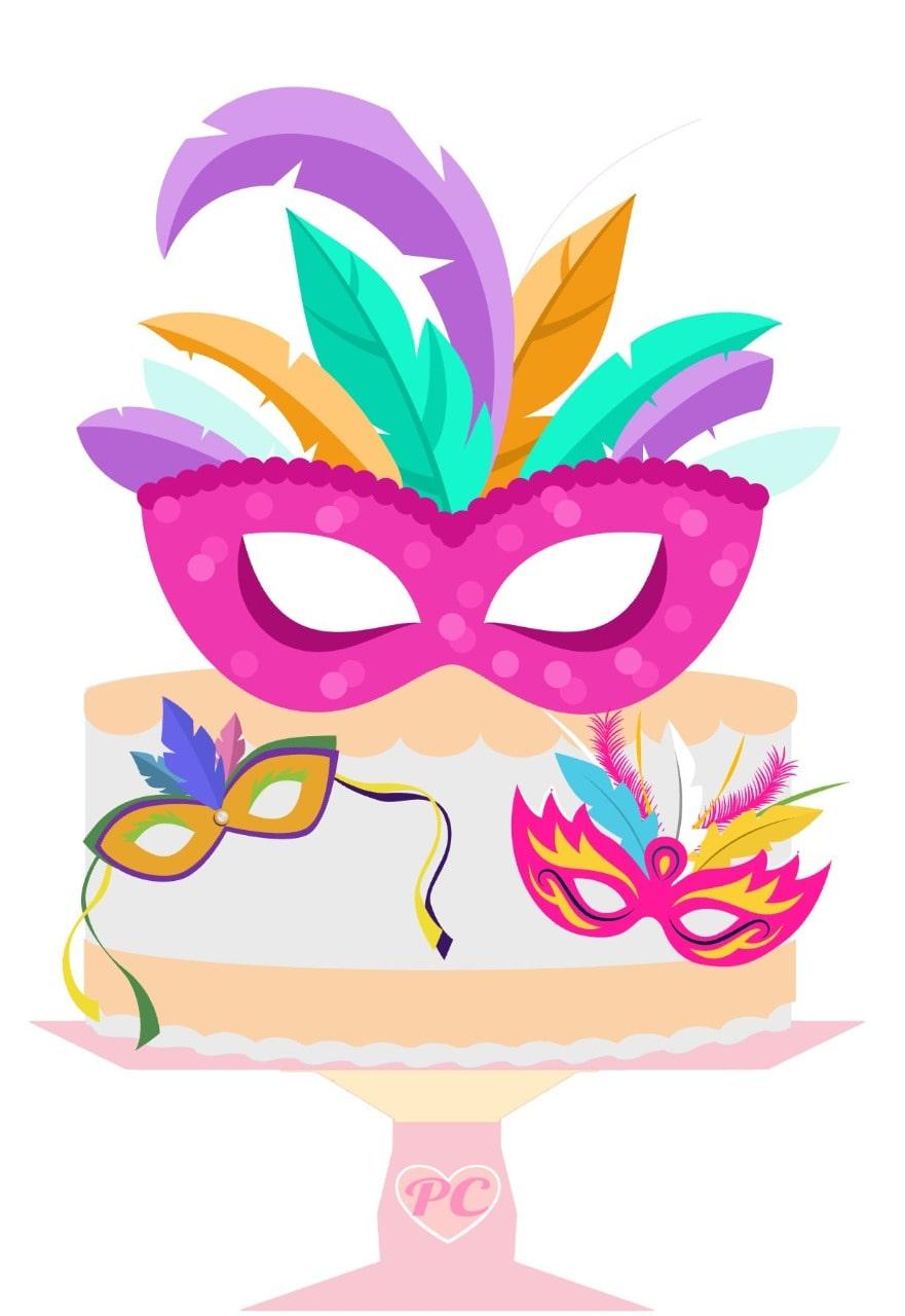 Arquivo de corte topo de bolo Carnaval