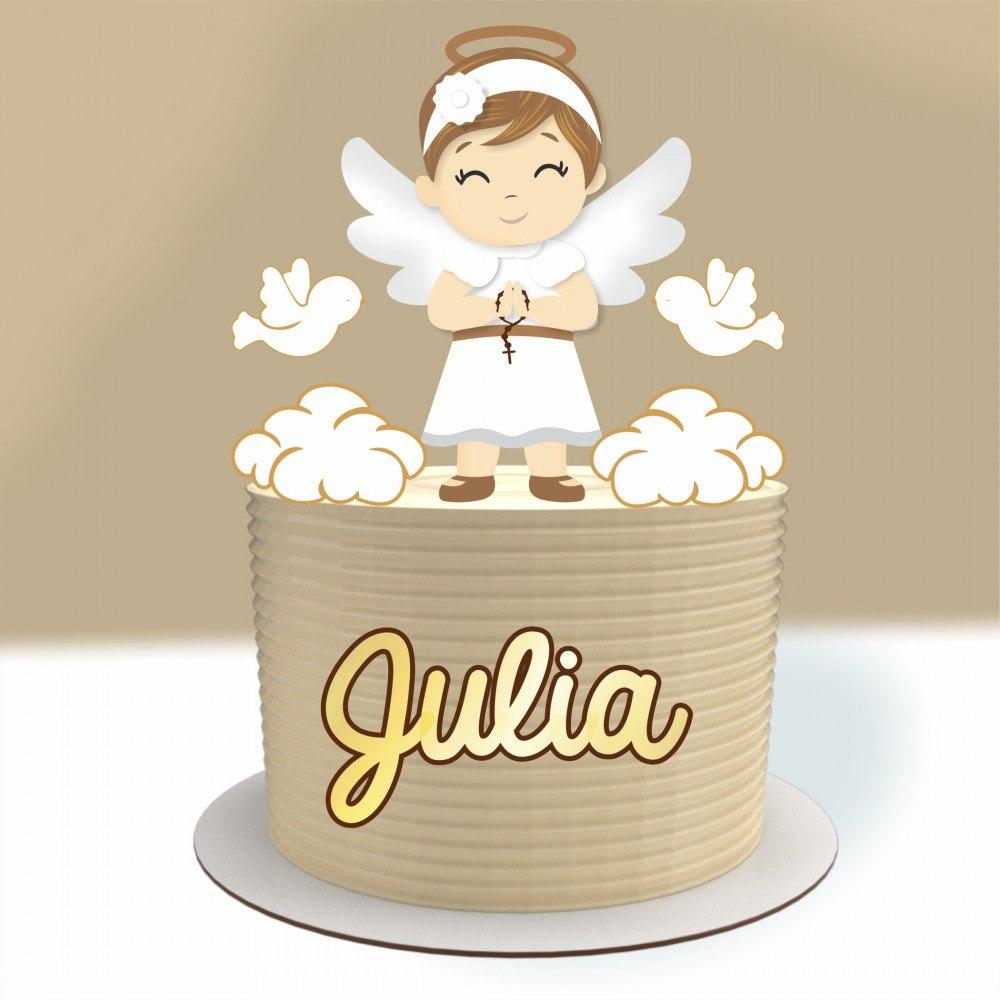 Arquivo de corte topo de bolo Batizado