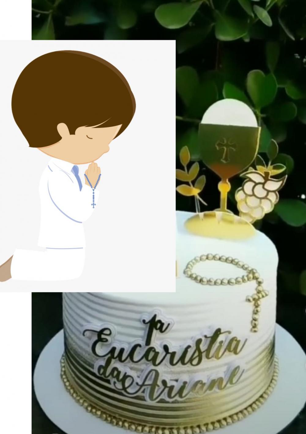 Arquivo de corte topo de bolo Batizado