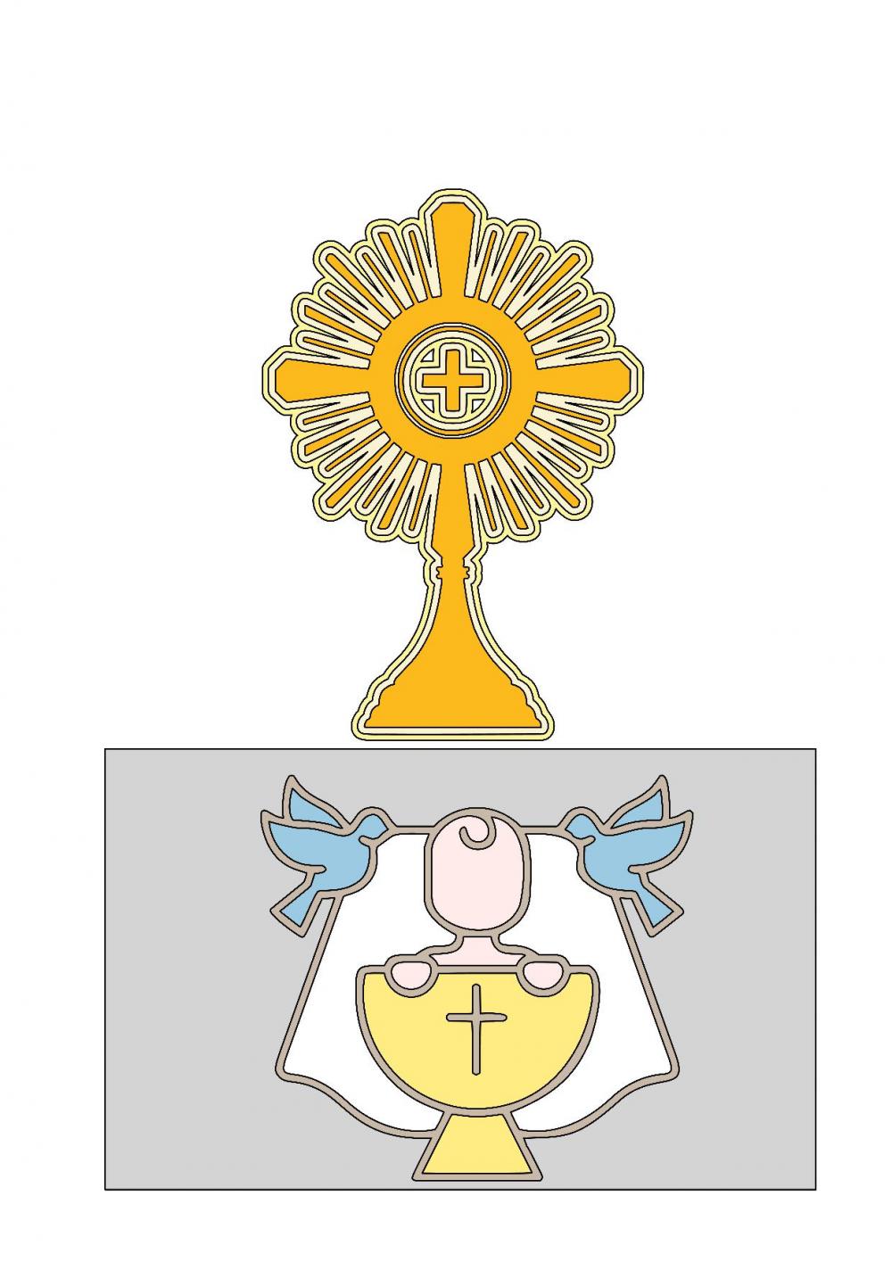 Arquivo de corte topo de bolo Batizado