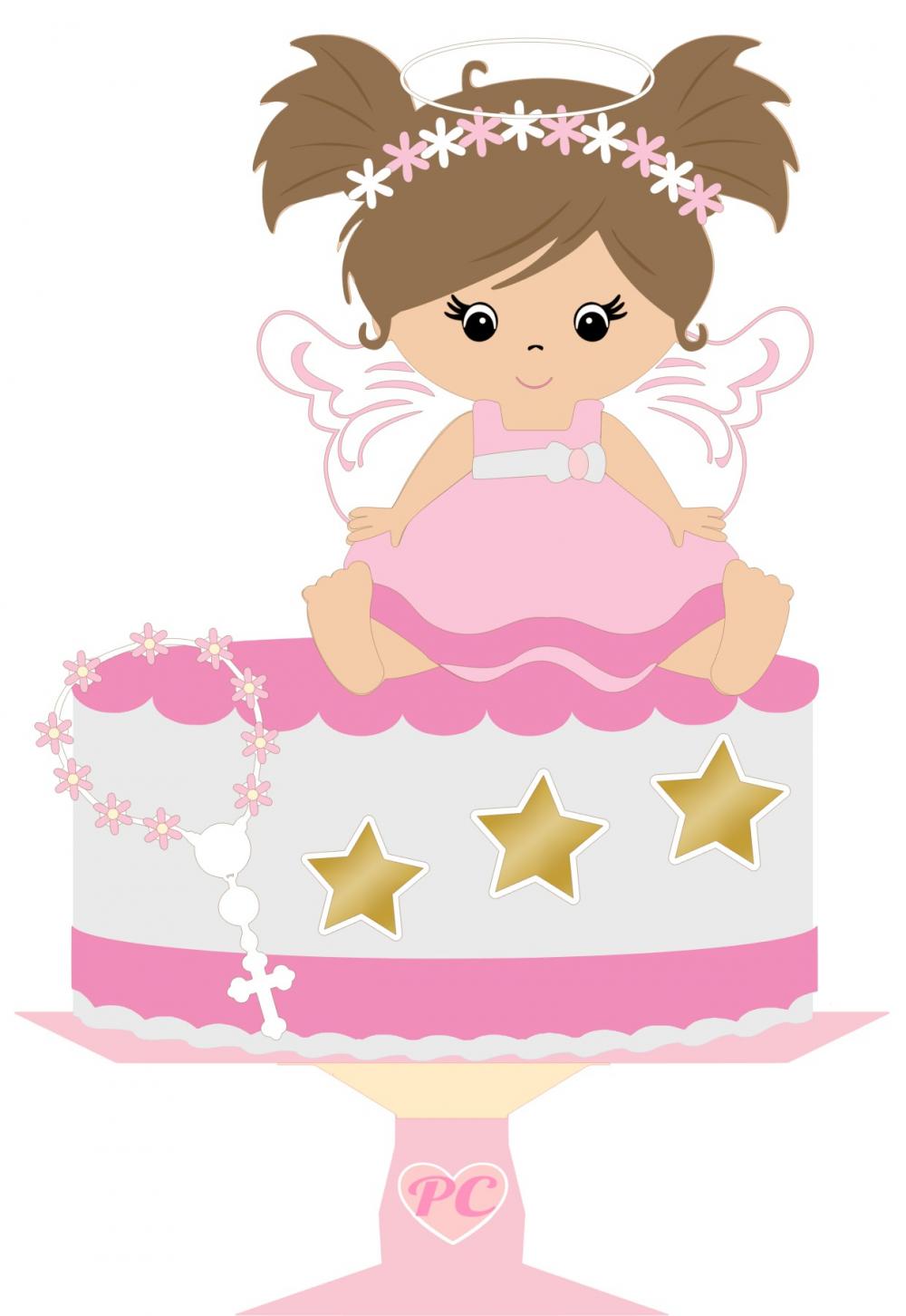 Arquivo de corte topo de bolo Batizado