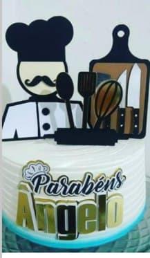 Arquivo de corte topo de bolo Chef de Cozinha