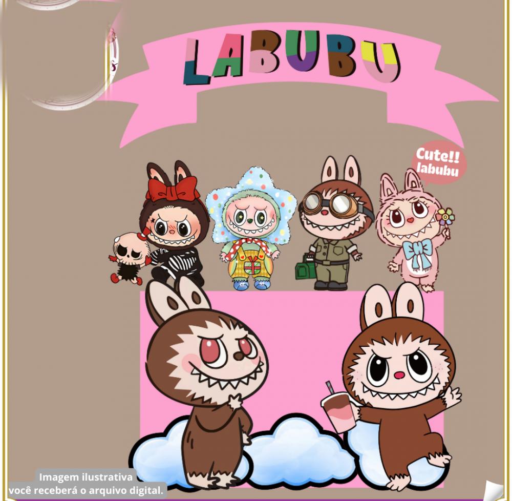 Arquivo de corte topo de bolo Labubu