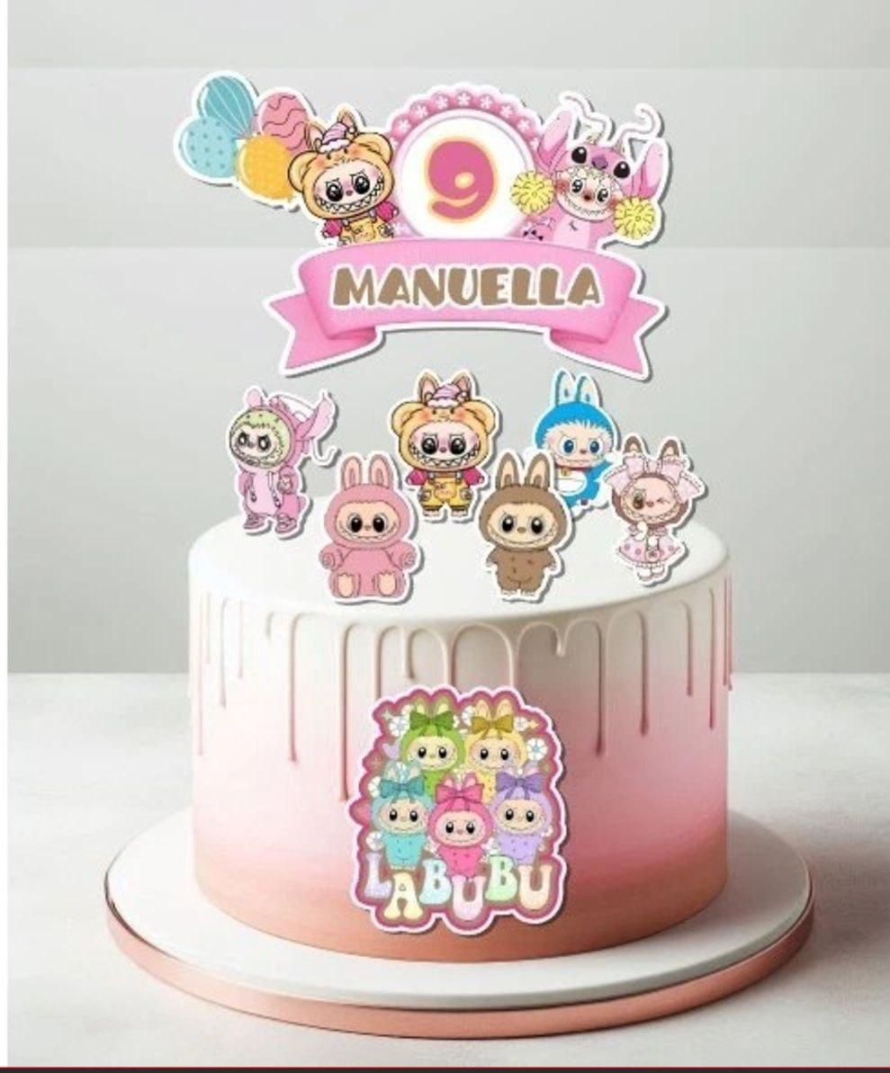 Arquivo de corte topo de bolo Labubu