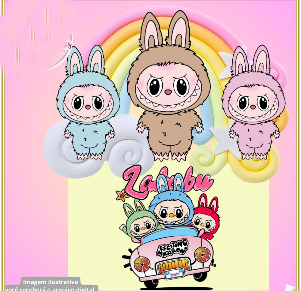 Arquivo de corte topo de bolo Labubu