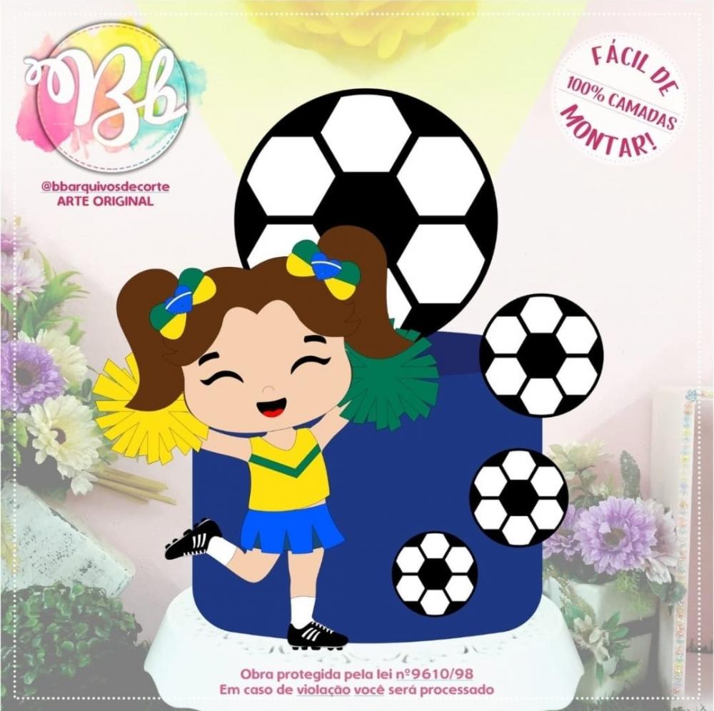 Arquivo de corte topo de bolo Futebol
