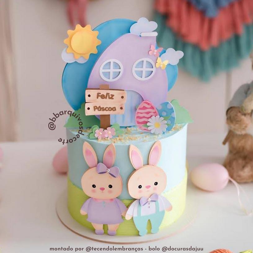 Arquivo de corte topo de bolo Páscoa