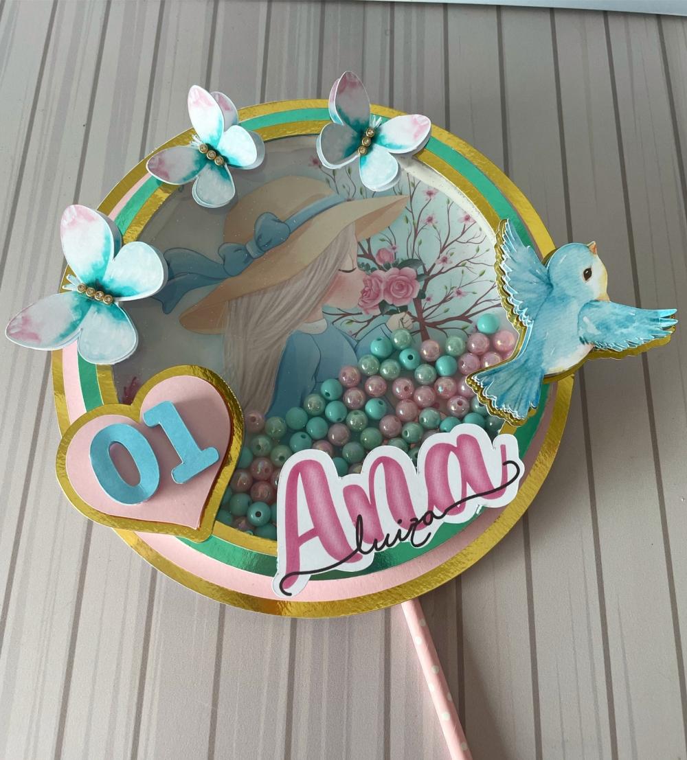 Arquivo de corte topo de bolo Jardim