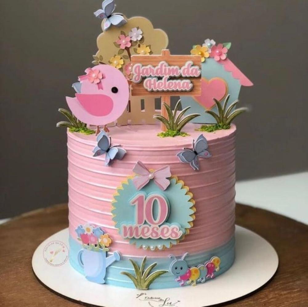 Arquivo de corte topo de bolo Jardim