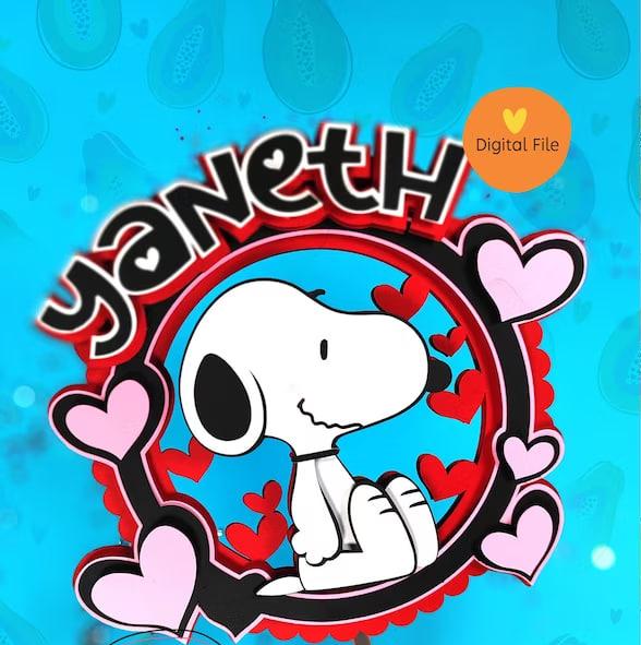 Arquivo de corte Topo de bolo Snoopy