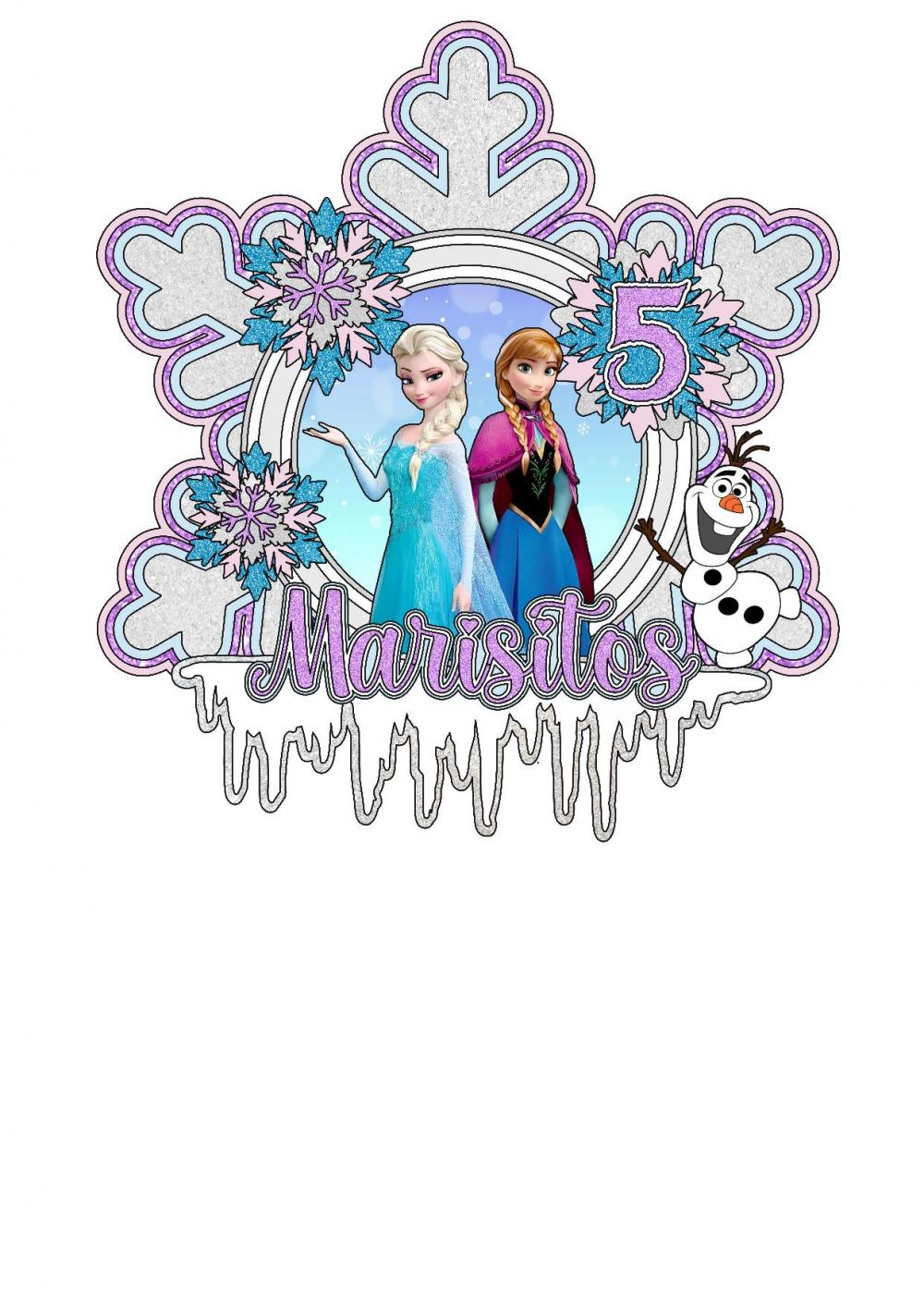 Arquivo de corte topo de bolo frozen