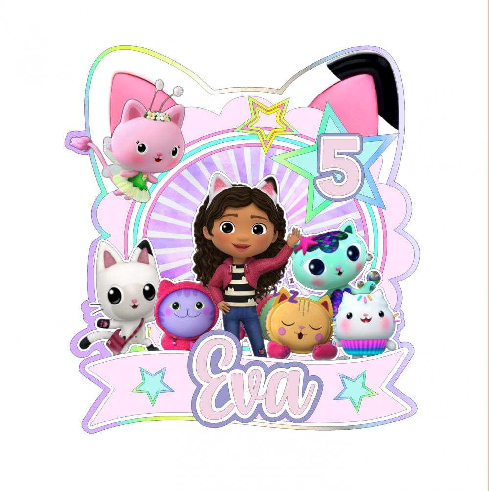 Arquivo de corte topo de bolo A Casa Mágica da Gabi