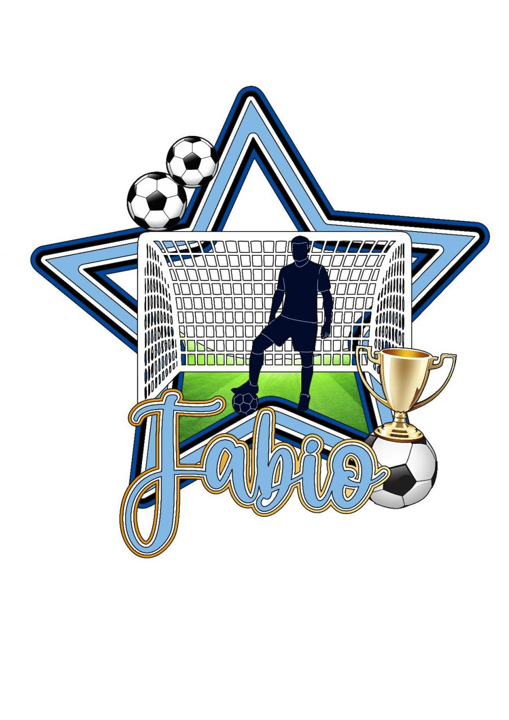 Topo de bolo Futebol