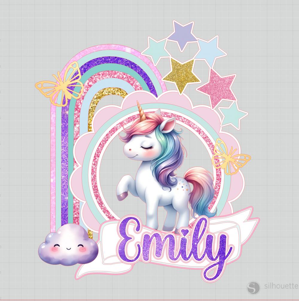 Topo de Bolo Unicórnio