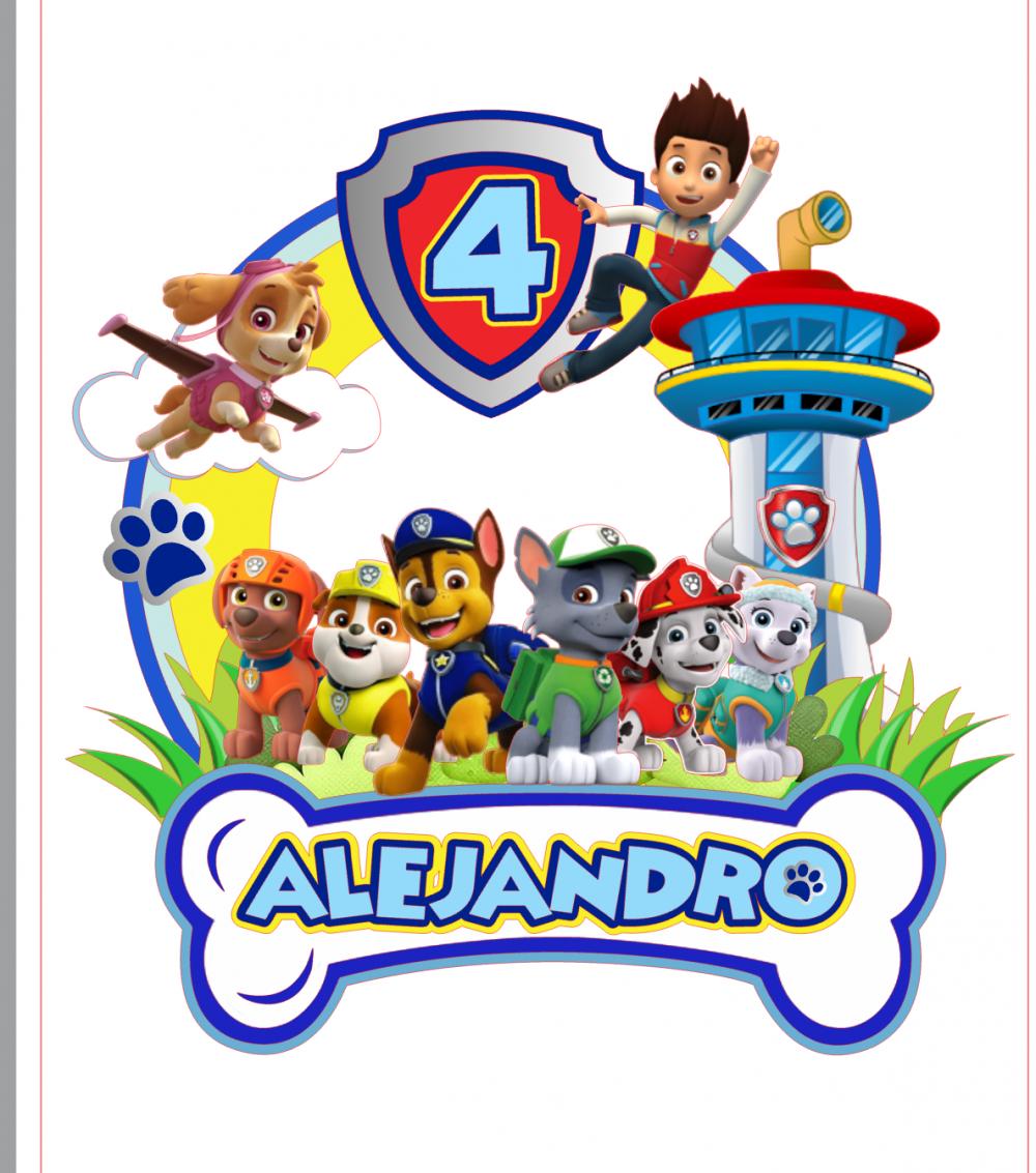 Topo de bolo Patrulha Canina