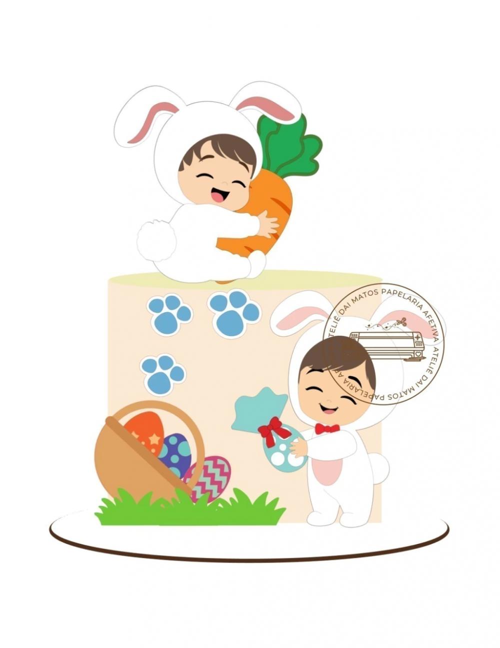 Arquivo de corte topo de bolo Páscoa