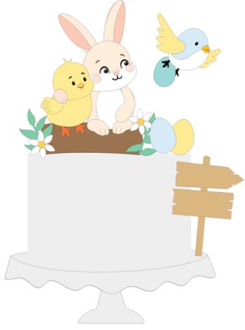 Arquivo de corte topo de bolo Páscoa