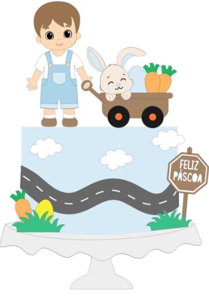 Arquivo de corte topo de bolo Páscoa