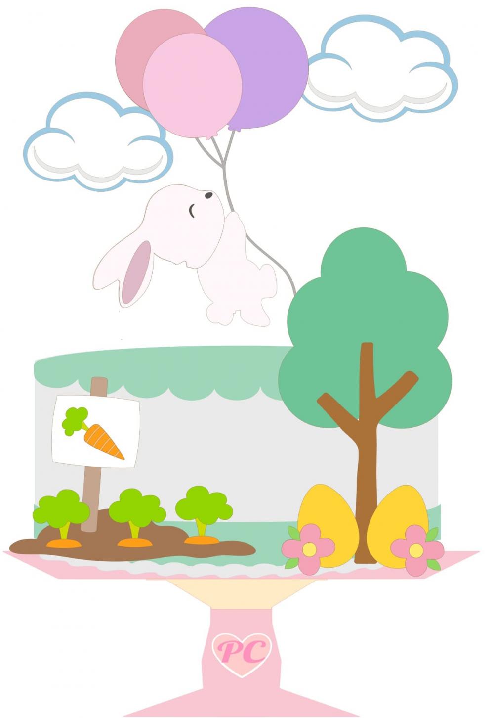 Arquivo de corte topo de bolo Páscoa