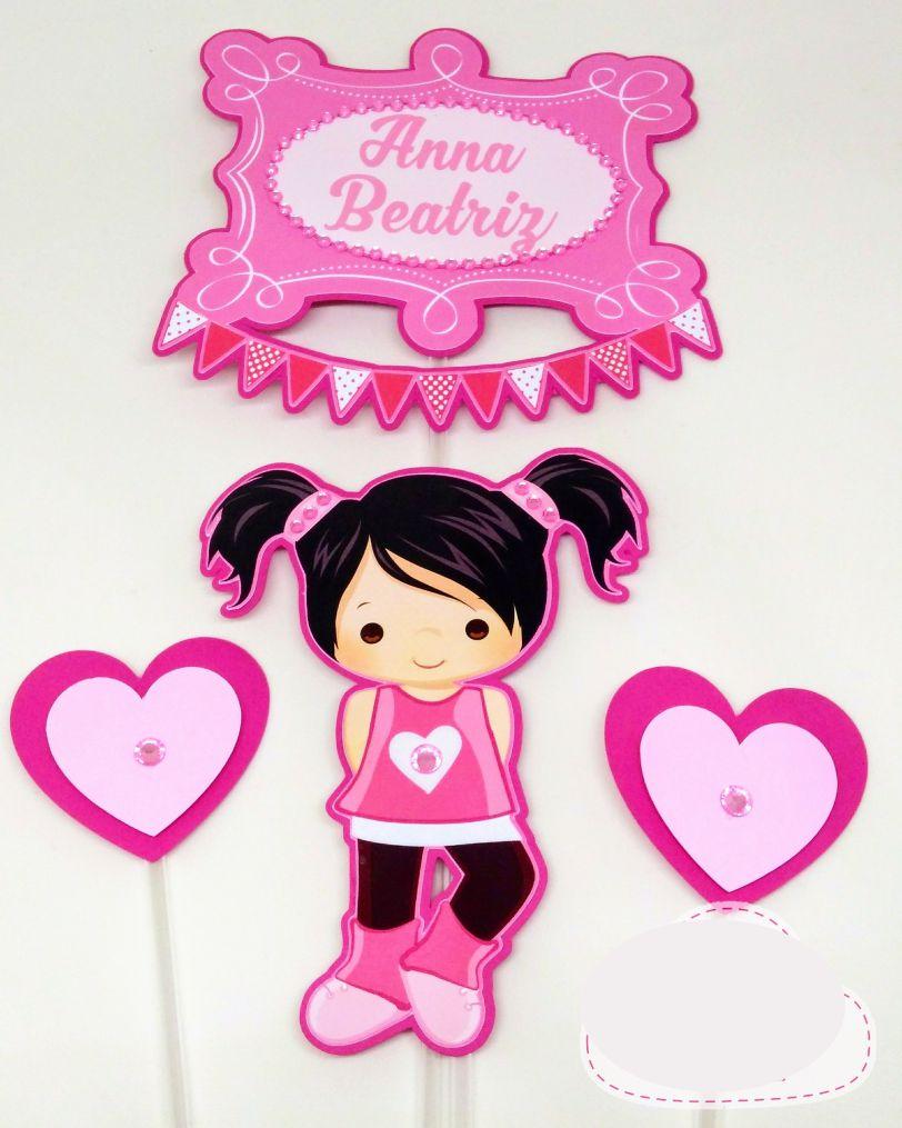 Arquivo de corte  Topo de Bolo Menina