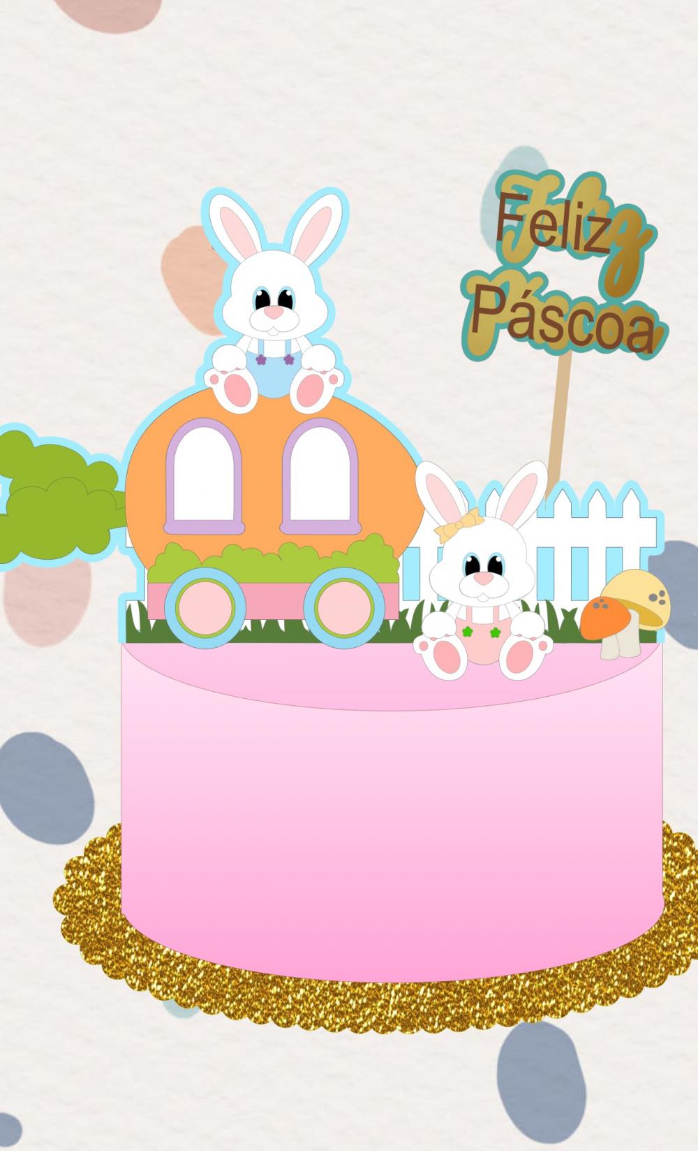 Arquivo de corte topo de bolo Páscoa