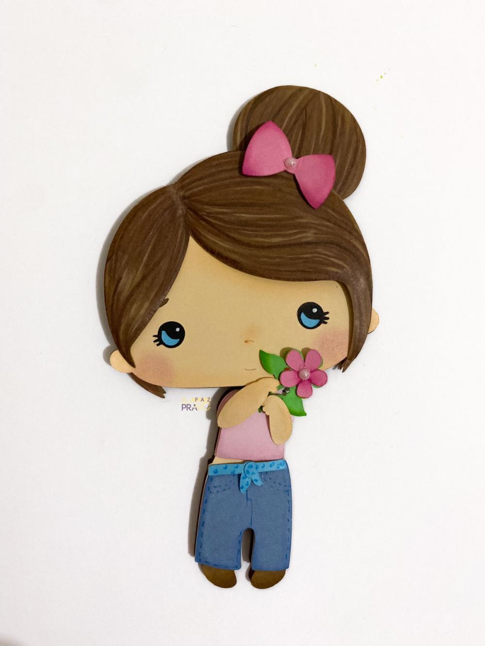 Arquivo de corte topo de bolo Menina