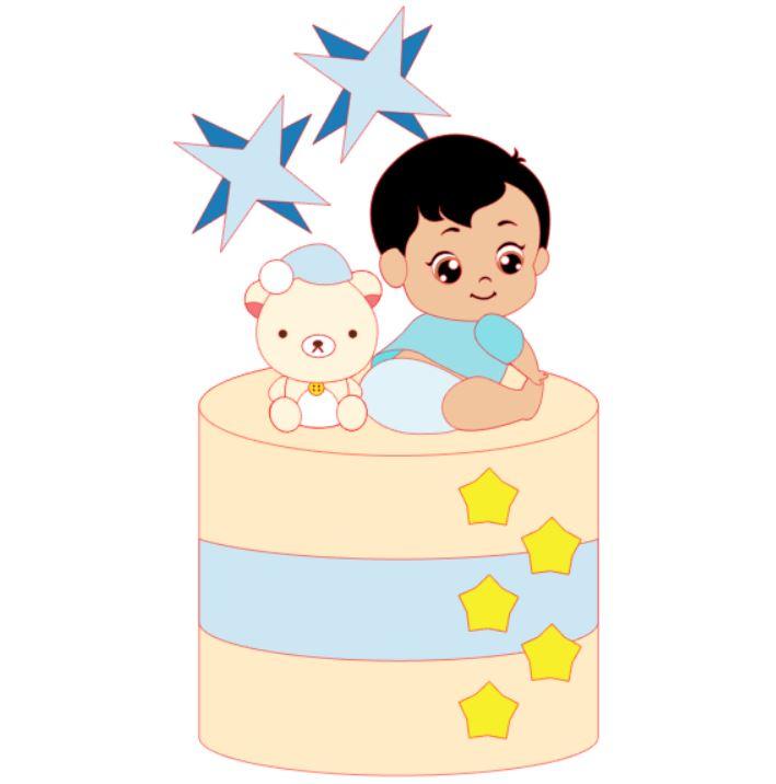 Arquivo de corte topo de bolo Bebê