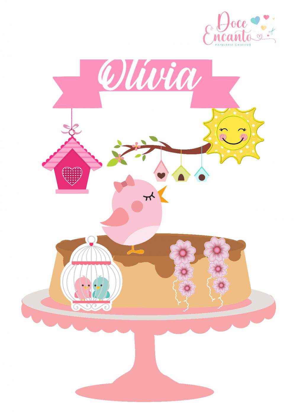 Arquivo de corte topo de bolo Jardim