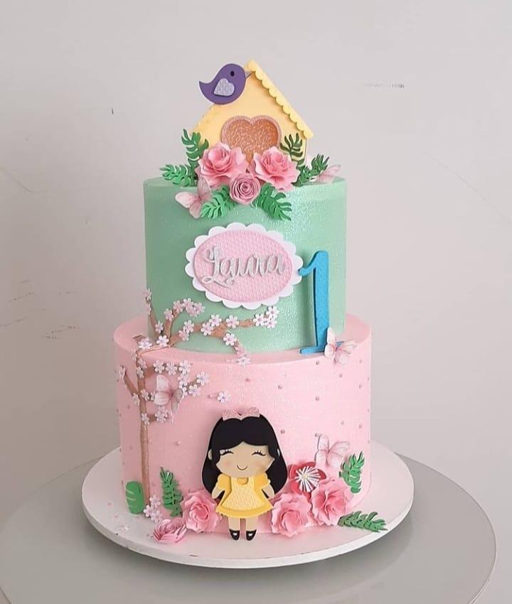 Arquivo de corte topo de bolo Jardim