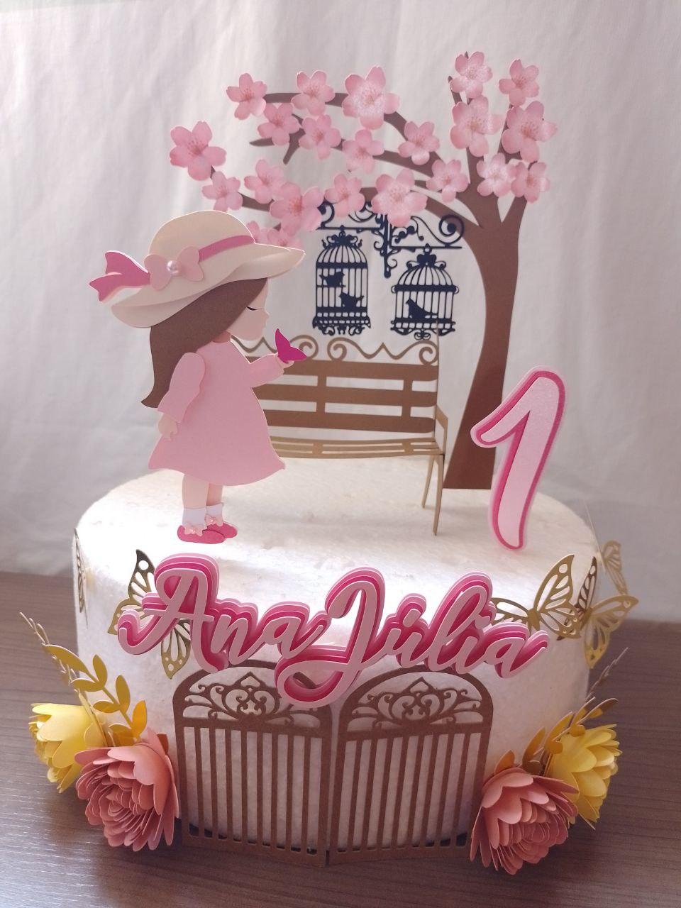 Arquivo de corte topo de bolo Jardim