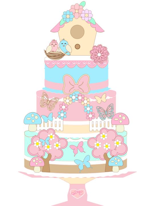 Arquivo de corte topo de bolo Jardim