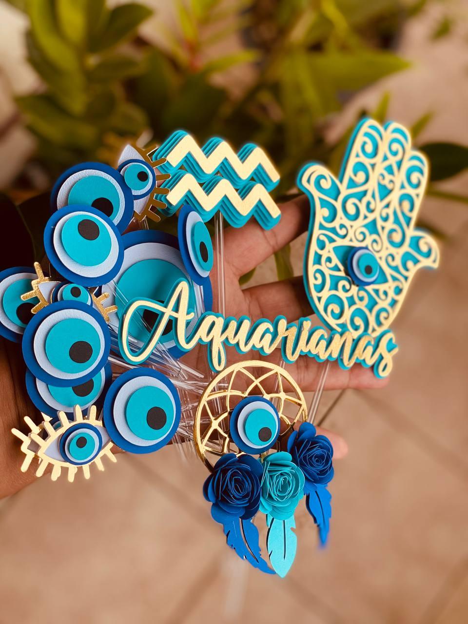 Arquivo de corte topo de bolo Olho Grego