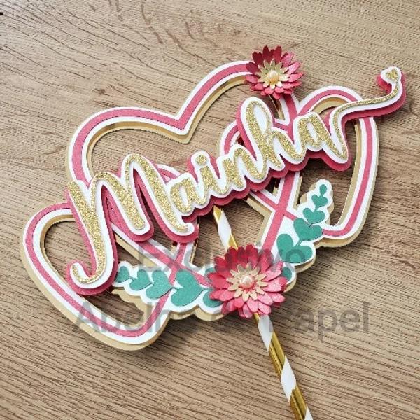 Arquivo de corte Topo de bolo Dia das Mães