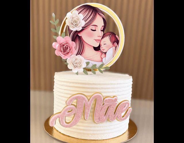 Arquivo de corte Topo de bolo Dia das Mães