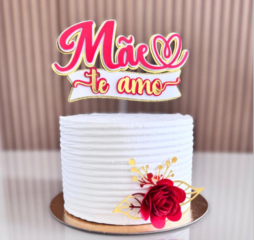 Arquivo de corte Topo de bolo Dia das Mães