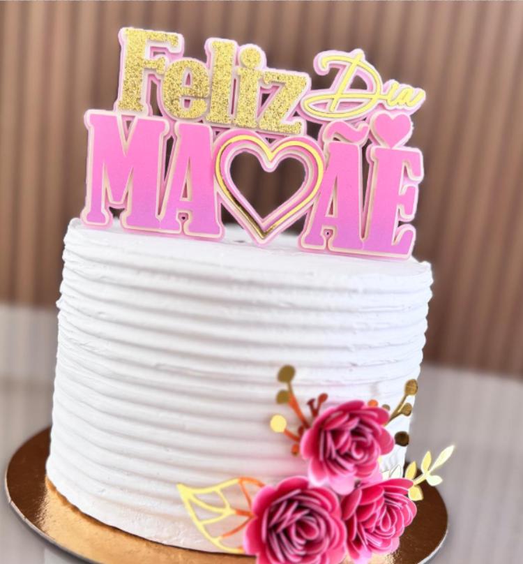 Arquivo de corte Topo de bolo Dia das Mães