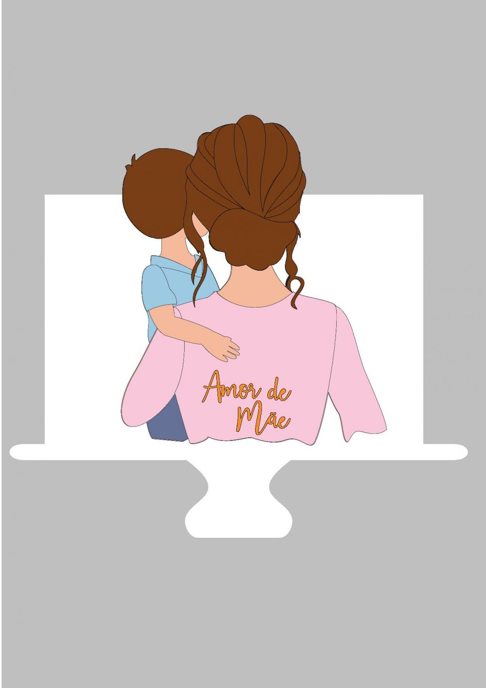 Arquivo de corte Topo de bolo Dia das Mães