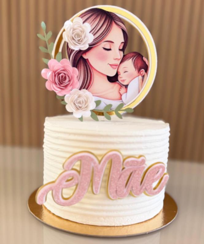 Arquivo de corte Topo de bolo Dia das Mães