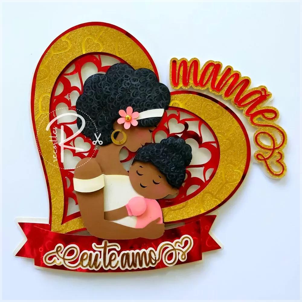 Arquivo de corte Topo de bolo Dia das Mães