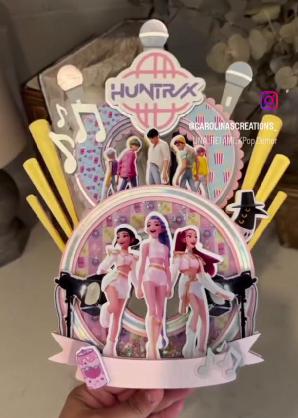 Arquivode corte topo de bolo Kpop Demon Hunters