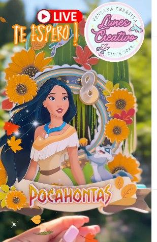 Arquivo de corte Topo de Bolo pocahontas