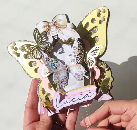 Arquivo de corte Topo de bolo Borboletas