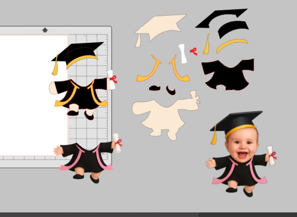 Arquivo de corte topo de bolo Formatura