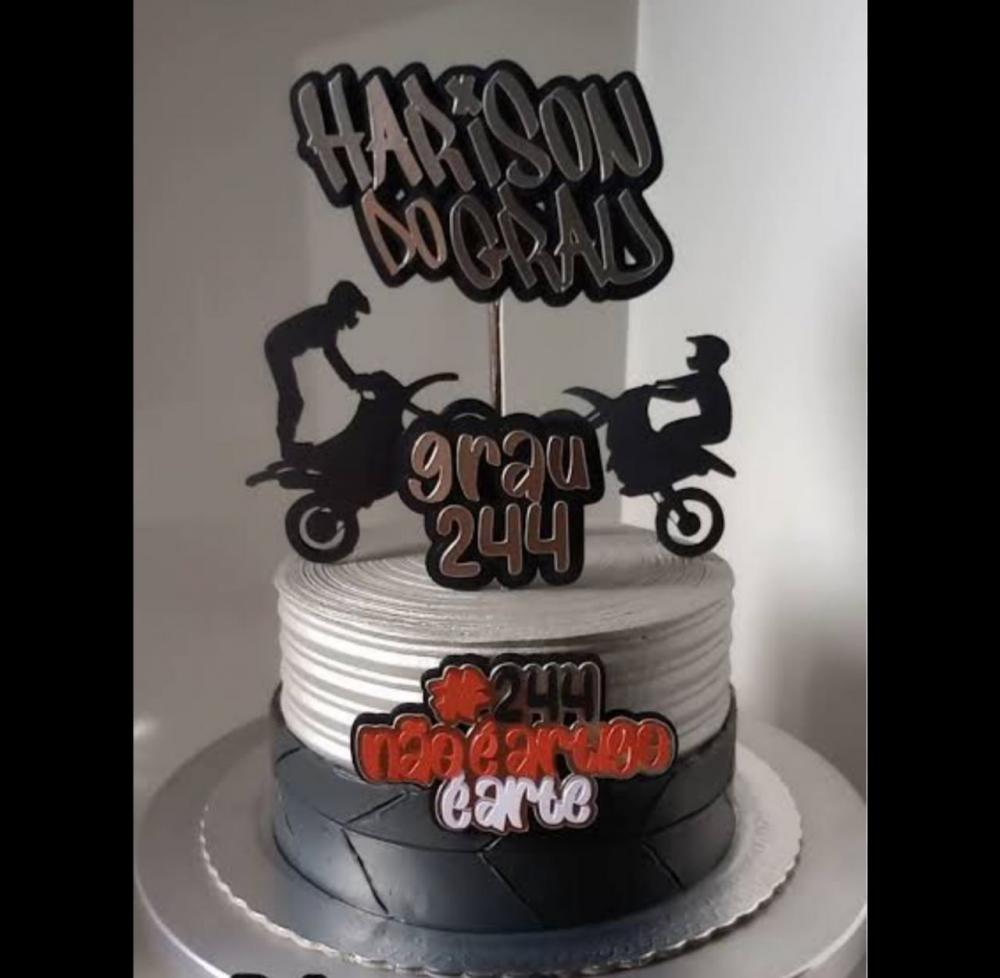 Arquivo de corte topo de bolo Moto