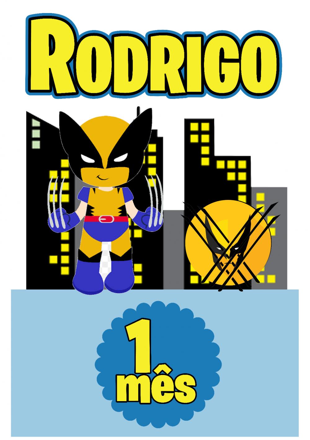 Topo de bolo Wolverine