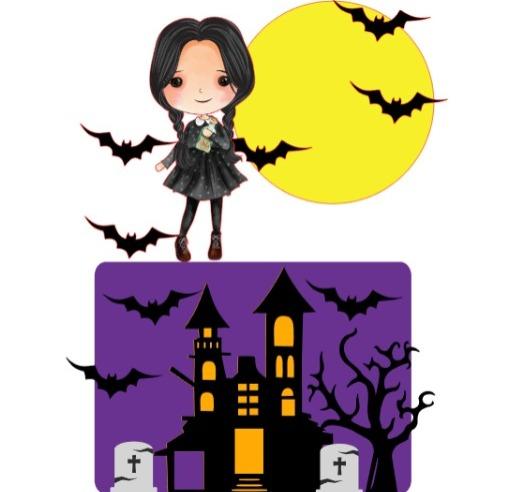 Topo de bolo Wandinha