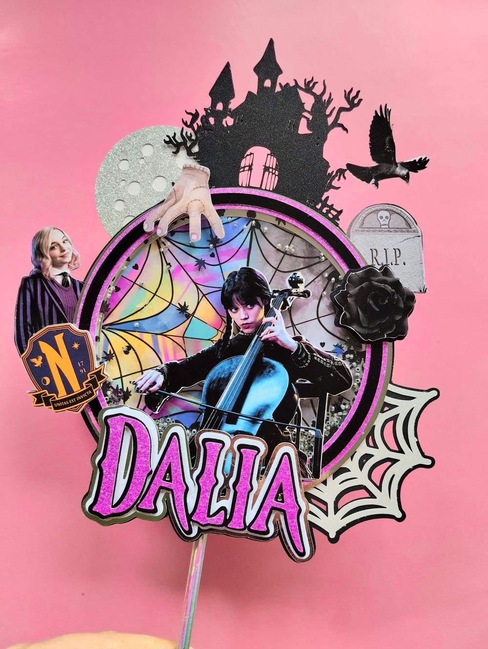 Topo de bolo Wandinha