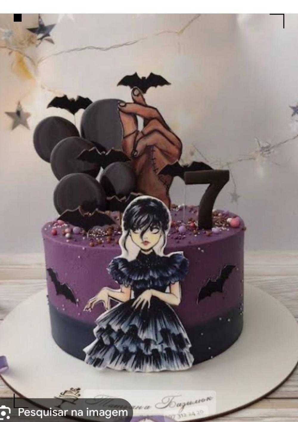 Topo de bolo Wandinha