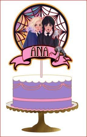 Topo de bolo Wandinha