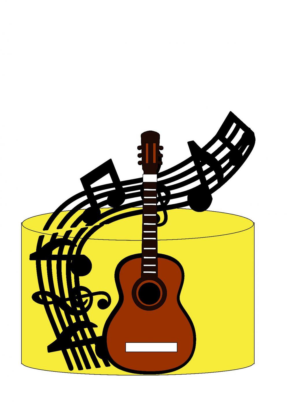 Topo de bolo Violão